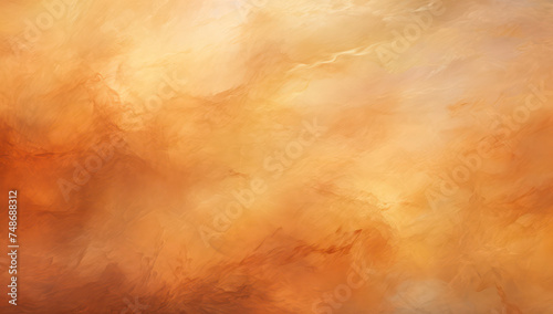 Abstract Painted Vintage Canvas: A Bright Burst of Yellow and Orange on an Old Retro Wallpaper