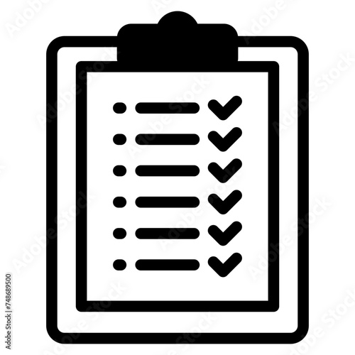 Clipboard witch Checklist, Wishlist Icon.