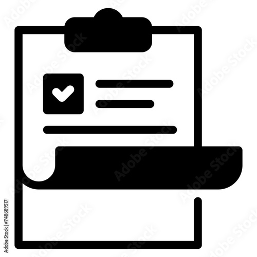 Clipboard witch Checklist, Wishlist Icon.