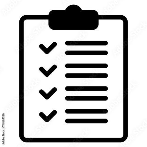 Clipboard witch Checklist, Wishlist Icon.