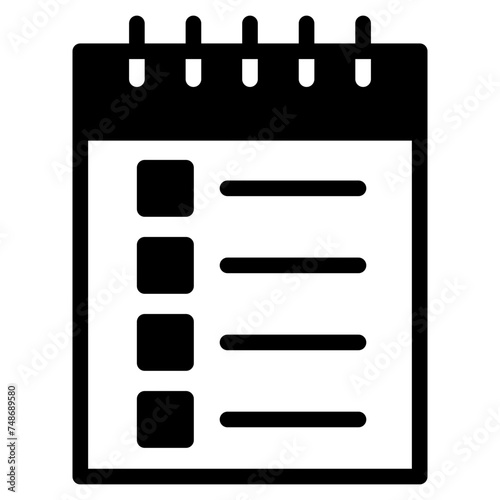 notebook checklist icon