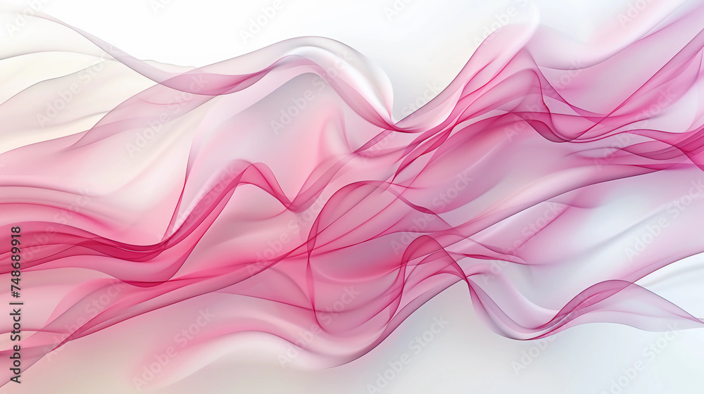 an abstract background with pink and white waves