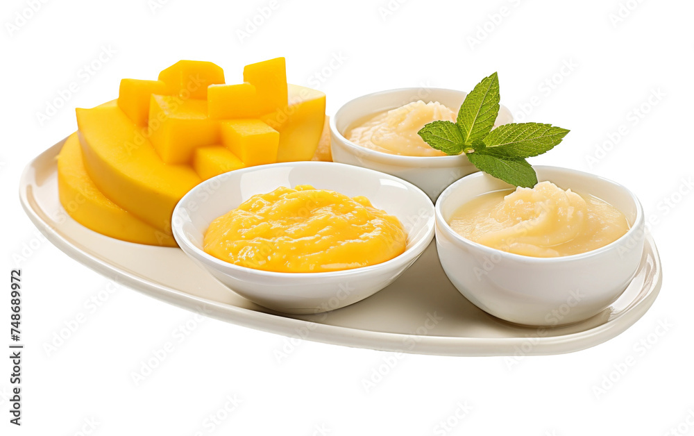 Pocket-Sized Mango Rice Goodness on white background Pocket-Sized Mango Rice Goodness on white background