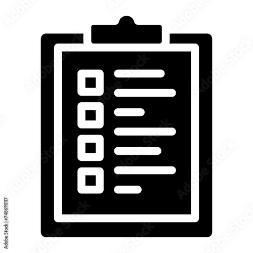 Clipboard witch Checklist, Wishlist Icon.
