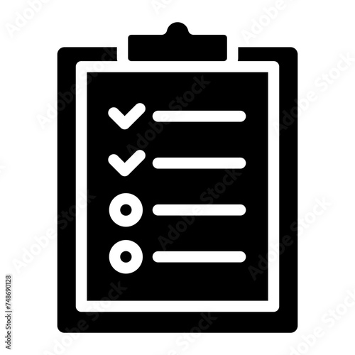 Clipboard witch Checklist, Wishlist Icon.