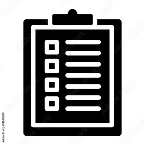 Clipboard witch Checklist, Wishlist Icon.
