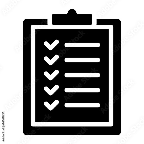 Clipboard witch Checklist, Wishlist Icon.