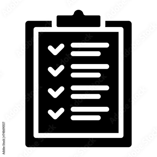 Clipboard witch Checklist, Wishlist Icon.