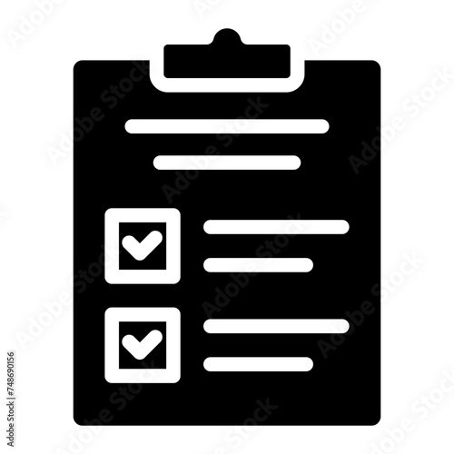 Clipboard witch Checklist, Wishlist Icon.