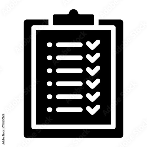 Clipboard witch Checklist, Wishlist Icon.