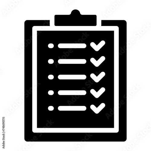 Clipboard witch Checklist, Wishlist Icon.