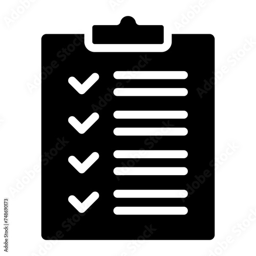 Clipboard witch Checklist, Wishlist Icon.