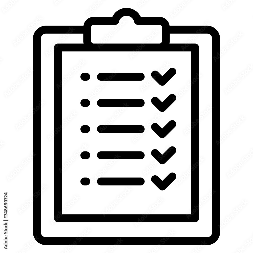 Clipboard witch Checklist, Wishlist Icon. Clipboard witch Checklist, Wishlist Icon.