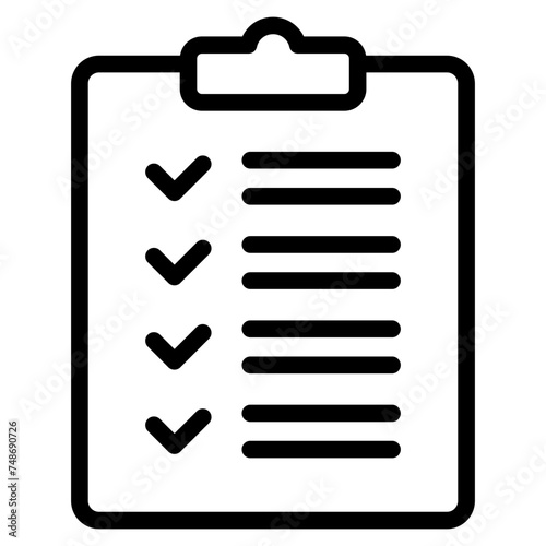 Clipboard witch Checklist, Wishlist Icon.