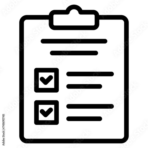 Clipboard witch Checklist, Wishlist Icon.