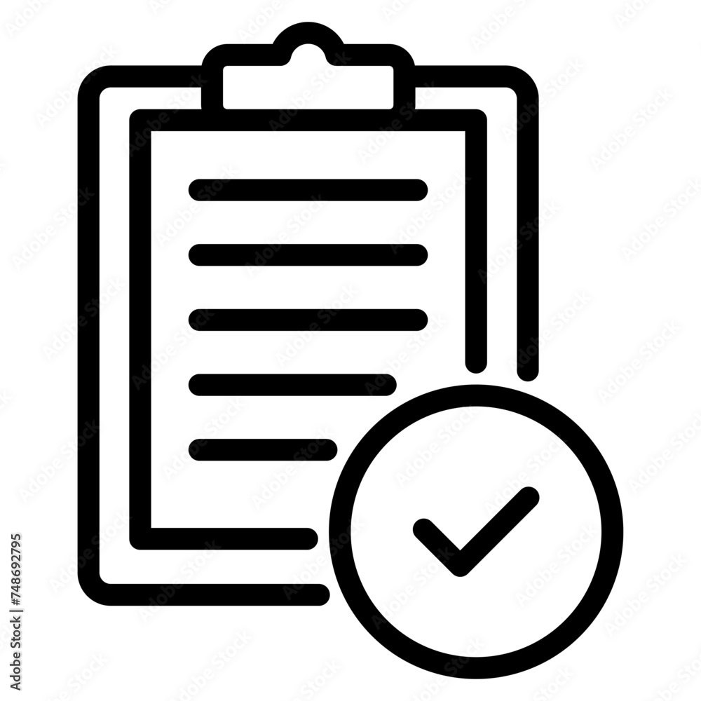 Clipboard with Checkmark, Approved Form. File with Check Mark, Accepted Report Clipboard with Checkmark, Approved Form. File with Check Mark, Accepted Report