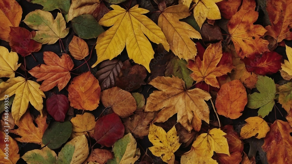 autumn leaves background - generative ai autumn leaves background - generative ai
