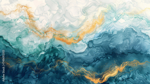 Watercolor dynamic color shifts abstract background