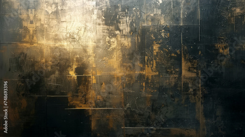 Metallic textures in abstract expression, crafting sophisticated backgrounds of sleek elegance photo
