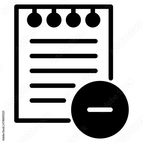 remove note icon , reject file icon