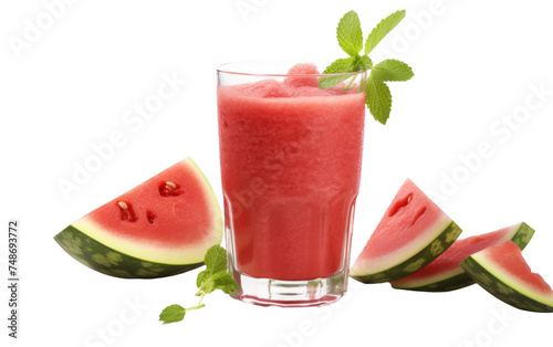 Watermelon Mint Chill Delight on white background