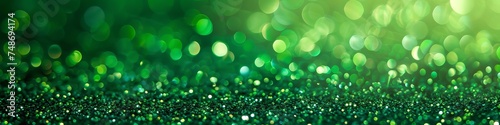 green glitter background.