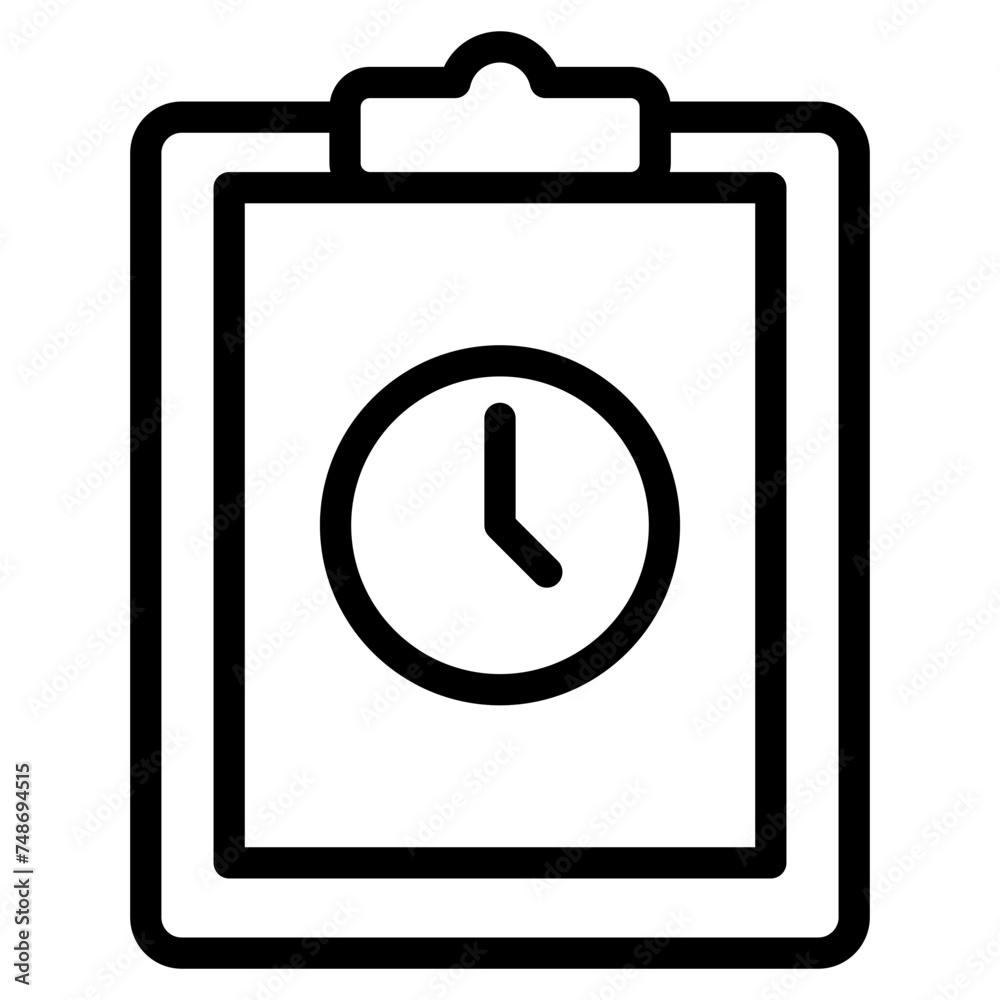 To-do list, clipboad, Papers, document with clock vector icon. To-do list, clipboad, Papers, document with clock vector icon.