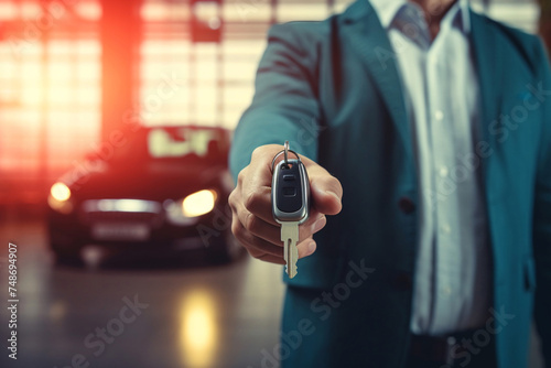 person holding a car key, hand holding a car key, buying a car, selling a car