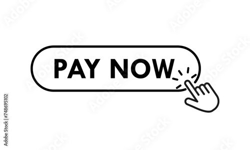 Pay now design logo template illustration
