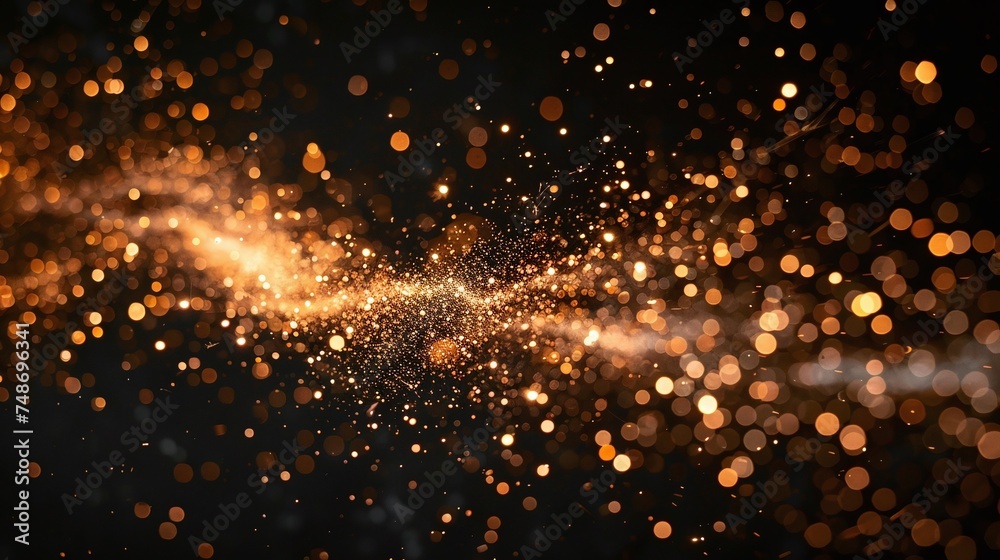 Obraz premium captivating fire glow with sparkling ember effect on black isolated background