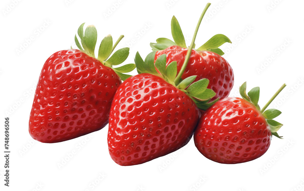 Vibrant Red Strawberry Delight on white background Vibrant Red Strawberry Delight on white background