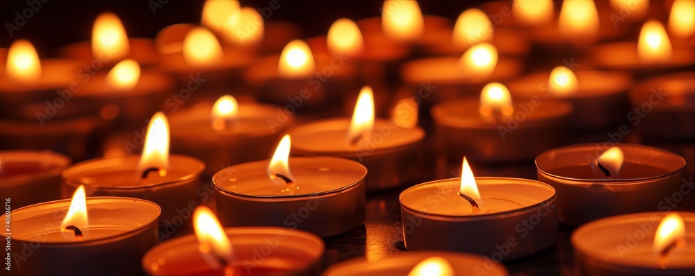 candles in the dark background. candles in the dark background.