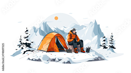 Nausea-Free Winter Expedition PNG with Transparent Background
