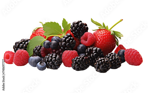 Picturesque Berry Arrangement on white background