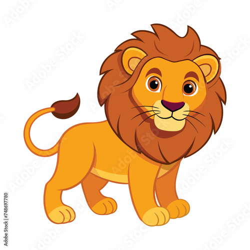 Fototapeta Naklejka Na Ścianę i Meble -  cute lion vector illustration 