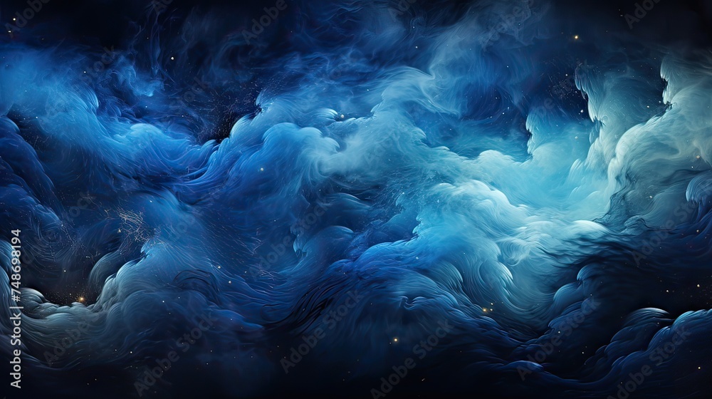 Blue smoke. Abstract background