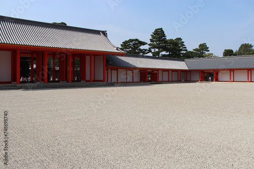 pavilion at the imperial palace (kyoto-gosho) in kyoto in japan 