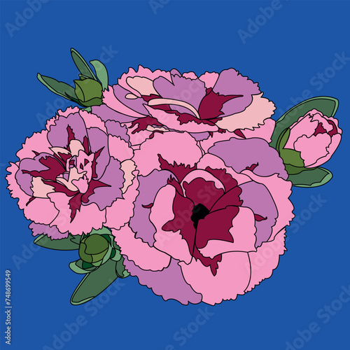 Beautiful bouquet of flowers. Nice colour. The illustration can be used as decoration and gift.