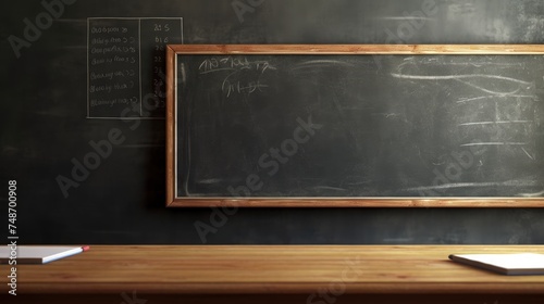 Black classroom blackboard