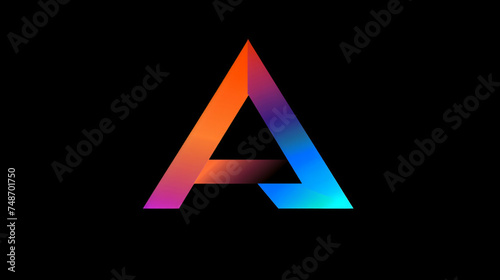 Letter logo A. Initial icon A and sans triangle.