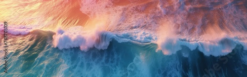 Ocean waves aerial photography
