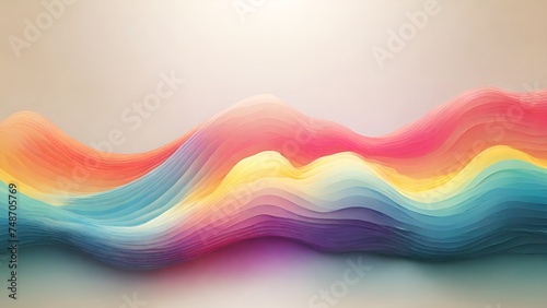 Rainbow color wave pattern background Abstract art template with curve pattern, Colorful abstract wallpapers, AI generated