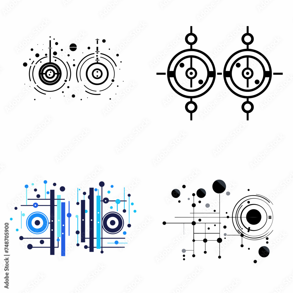 Binary Classification (Two-Class Icon). simple minimalist isolated in white background vector illustration Binary Classification (Two-Class Icon). simple minimalist isolated in white background vector illustration