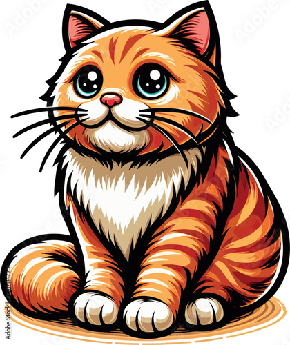 Cat vector illustration art isolated on a transparent background