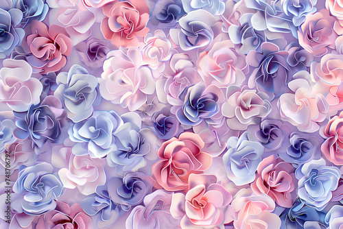 Seamless pattern of multicolored flowers. Floral illustration for card, textile, print, wallpapers, wrapping.