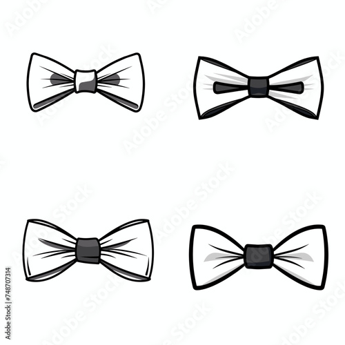 Bowtie (Classic Bowtie). simple minimalist isolated in white background vector illustration