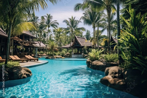 Escape to Paradise: Stunning Tropical Resort with Sparkling Pool in Phuket, Thailand's Siam © Serhii