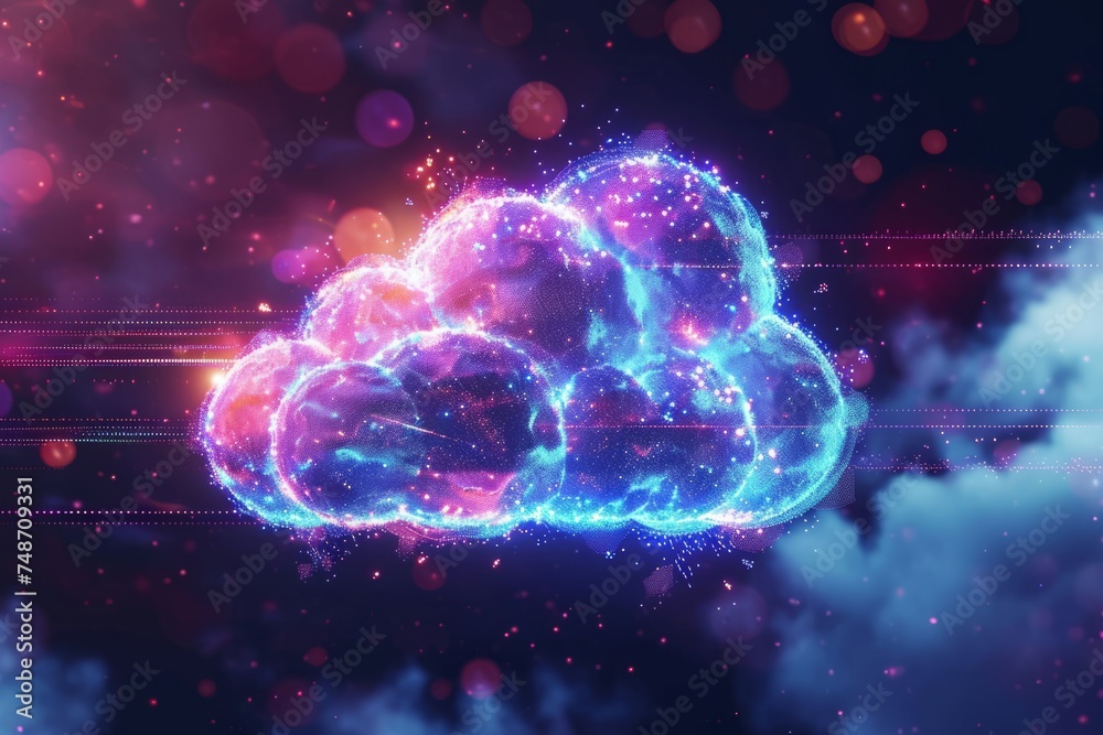 Cloud computing and network security technology concept Cloud computing and network security technology concept