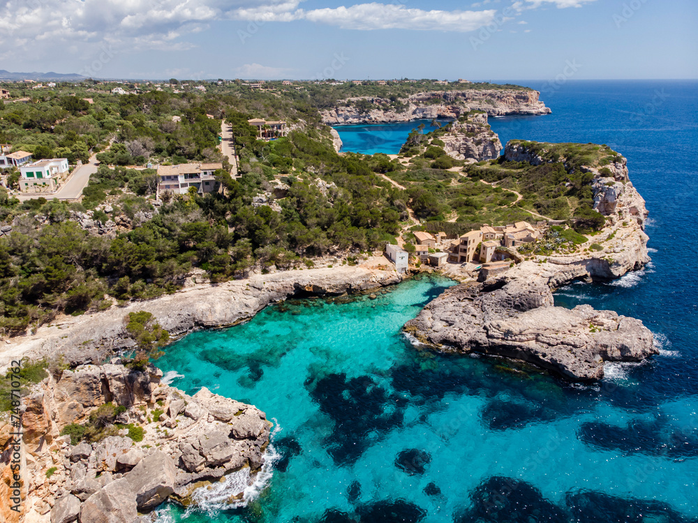 Cala s Almunia, .Santanyi, Mallorca, Balearic Islands, Spain