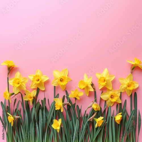 daffodils flowers background.